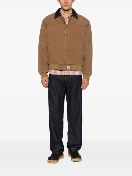 Brown jacket, full body view