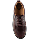 Burgundy shoes, front view
