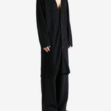 Black coat,full body view