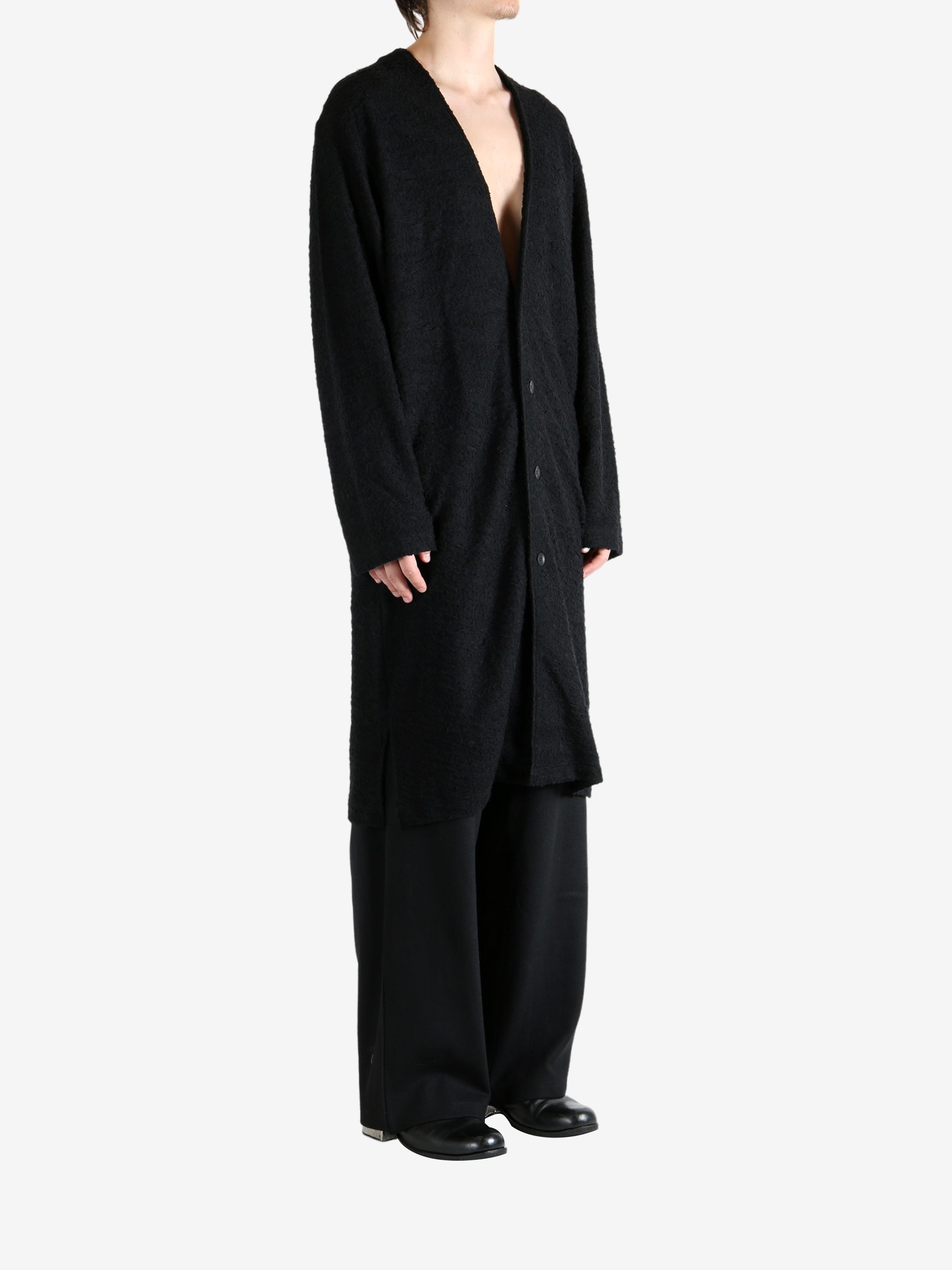 Black coat,full body view