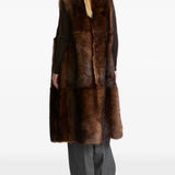 YVES SALOMON - Women Faux Fur Sleeveless Belted Jacket