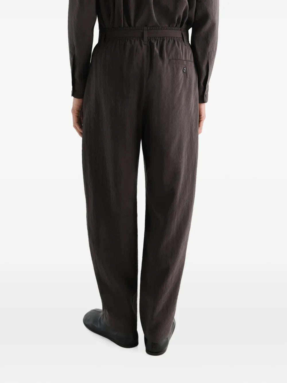 Brown pants, full body view