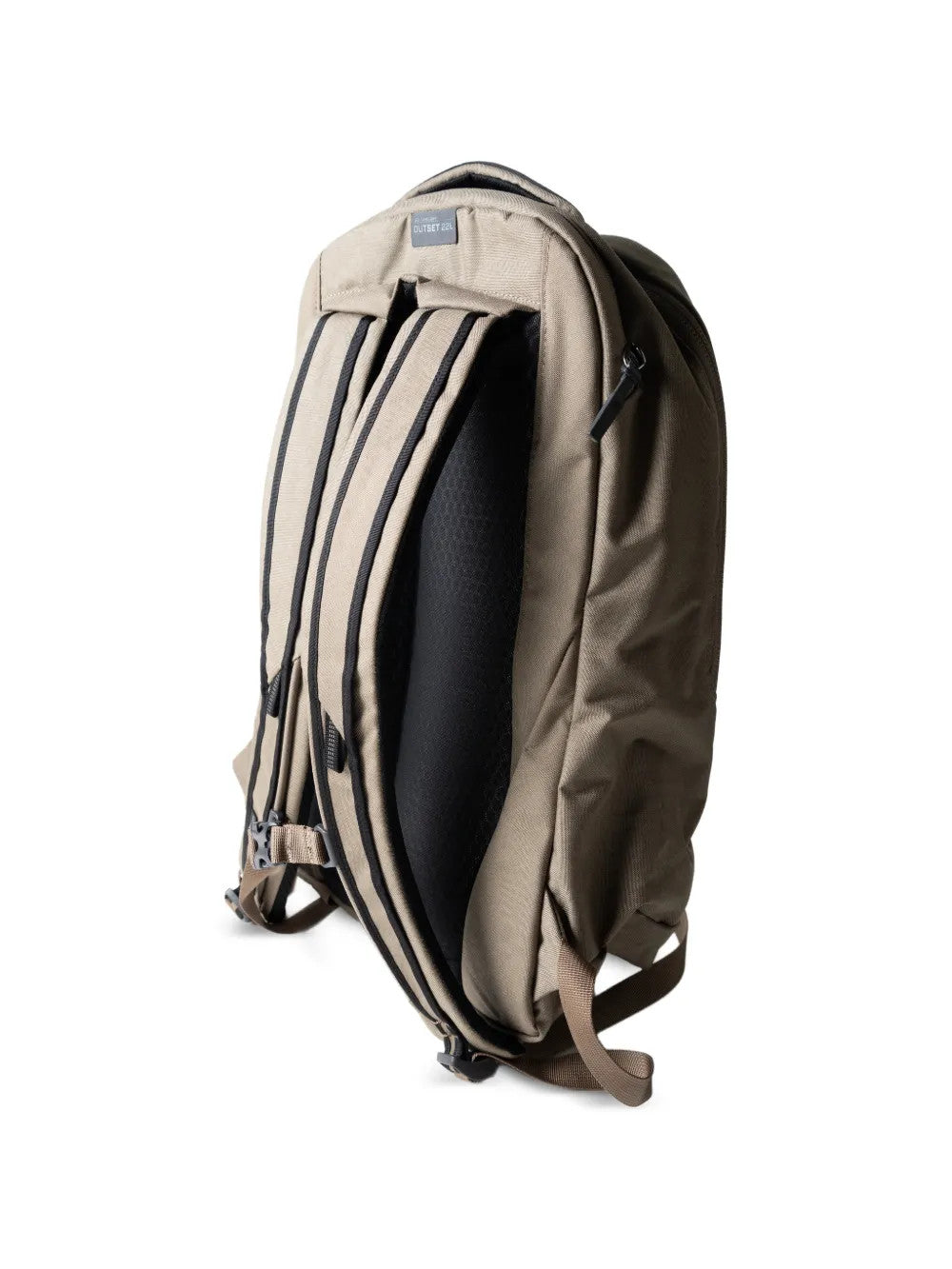 Tan bag, back view