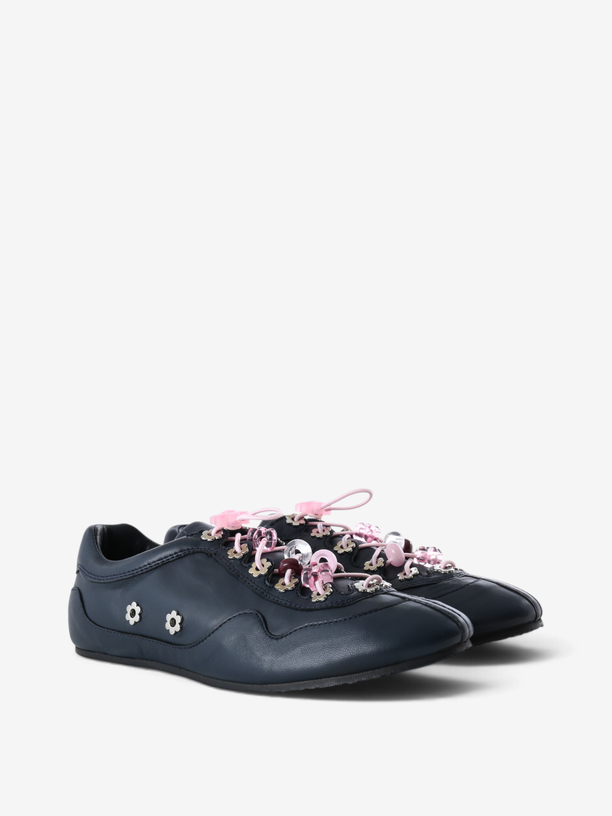 Navy shoes, front view