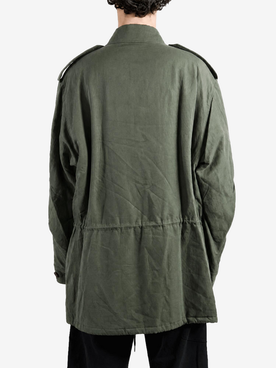 Green jacket, full body view