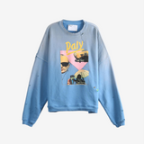 Blue hoodie, front view