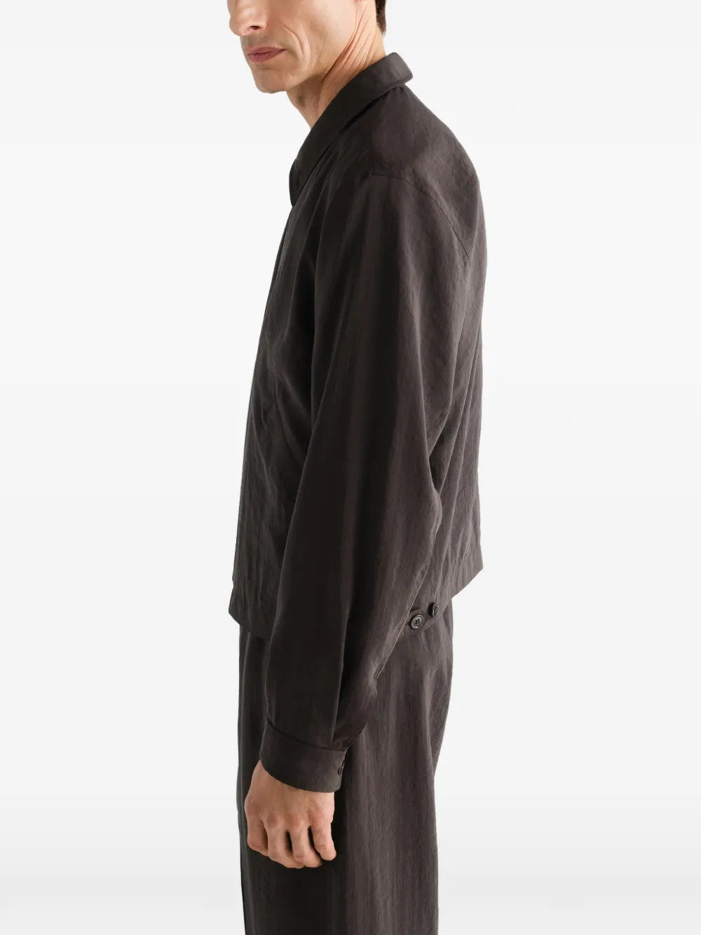 Brown jacket, full body view