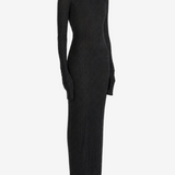 Black dress, full body view
