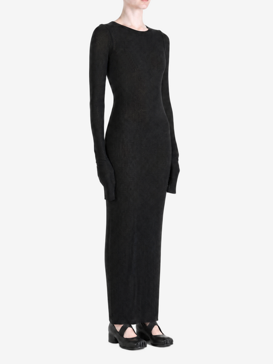 Black dress, full body view