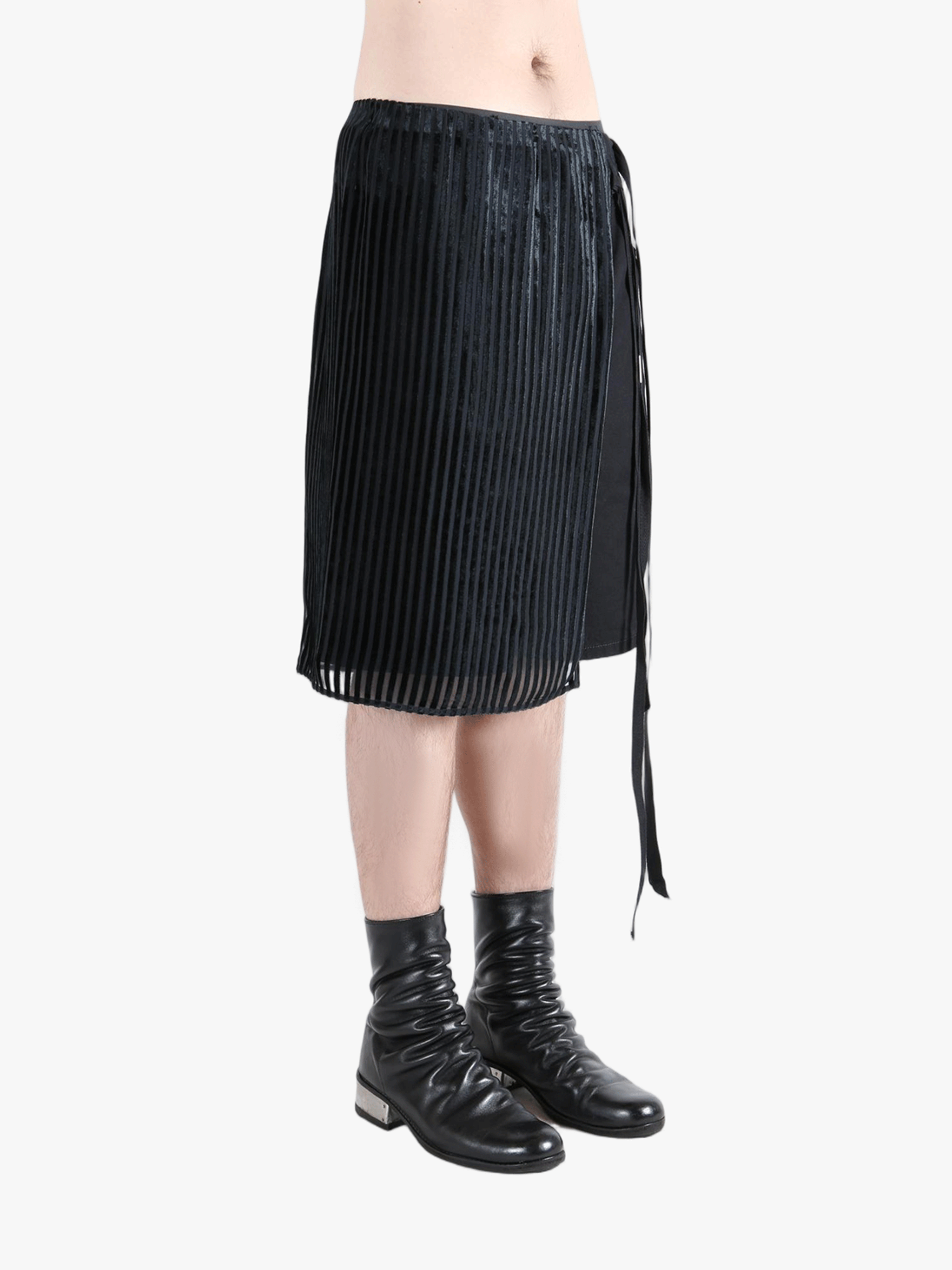 Black short worn by a person, showing the fit