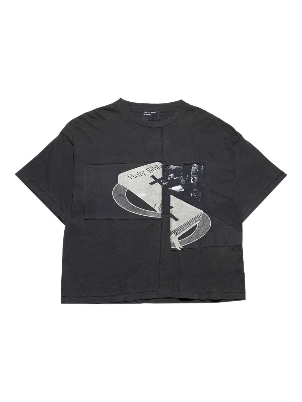 Black t-shirt, front view