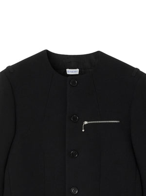 BURBERRY - Men Wool Collarless Jacket