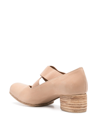 Beige ballet shoes, side view