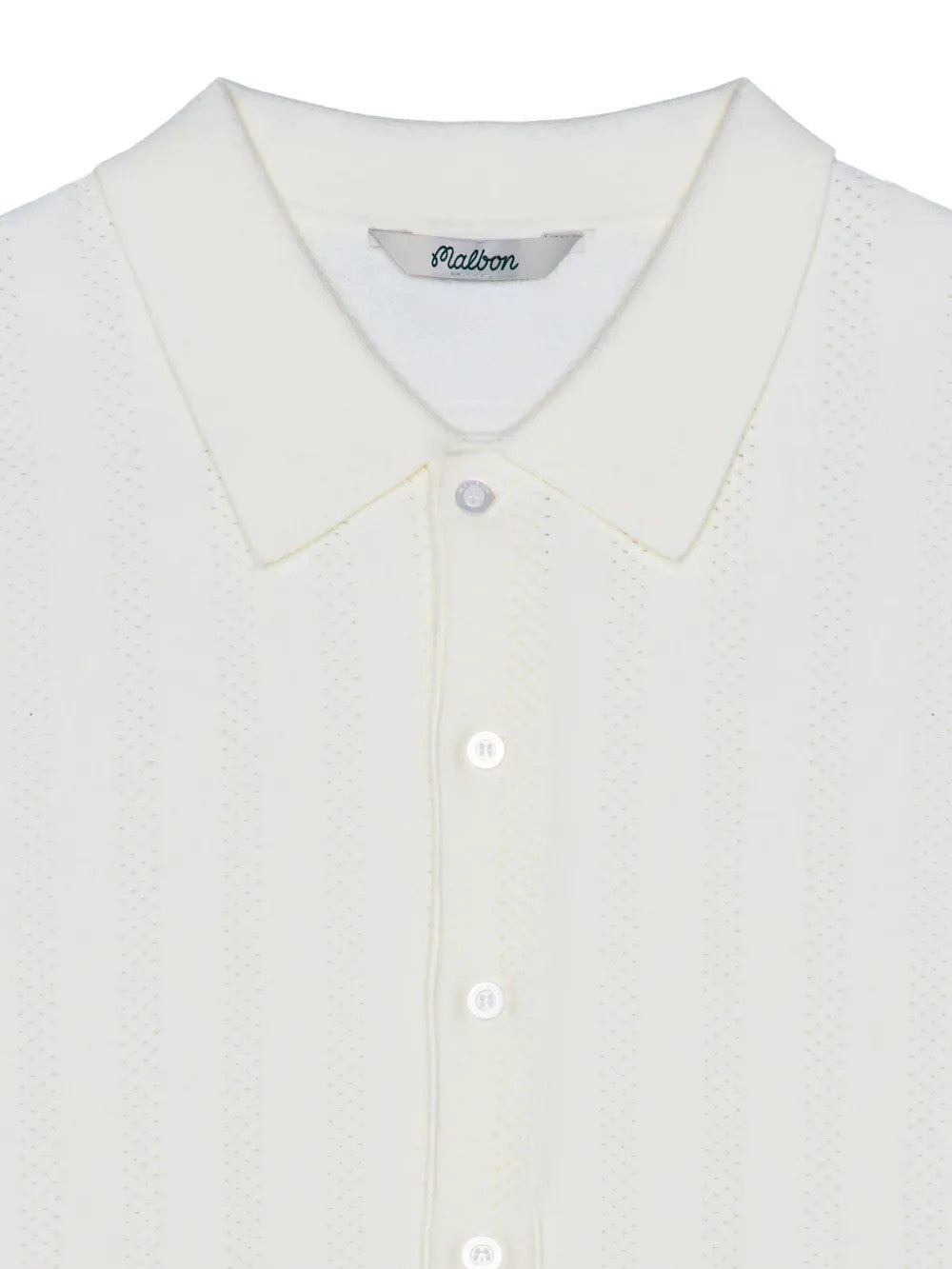 Close up of Tan shirt, showing texture of the 95% cotton/ 5% cashmere fabric