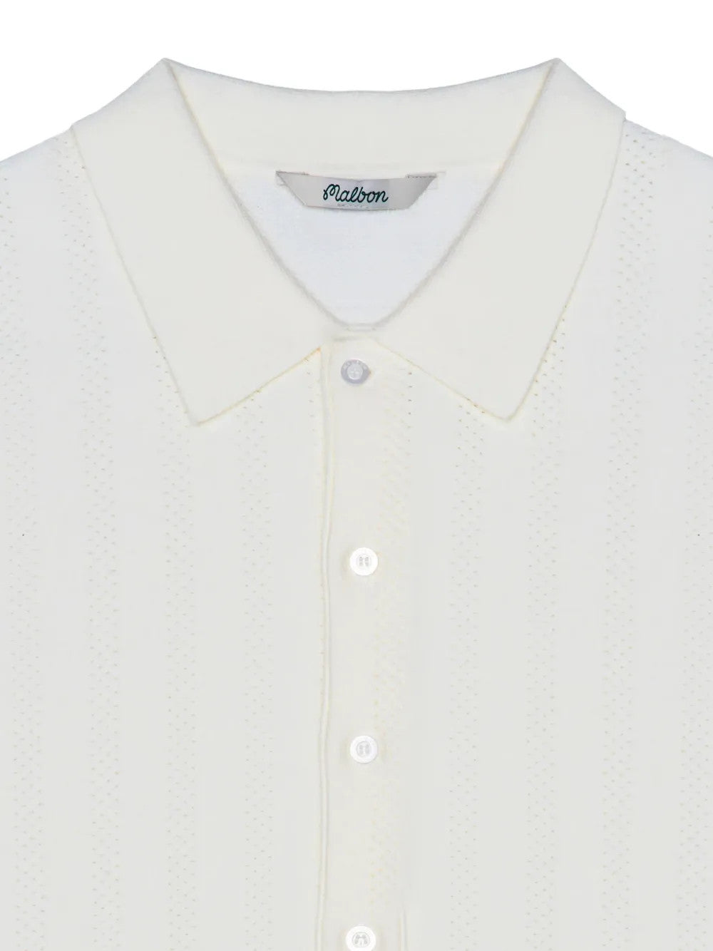Close up of Tan shirt, showing texture of the 95% cotton/ 5% cashmere fabric