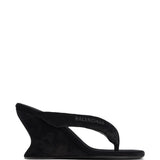Black sandals, side view