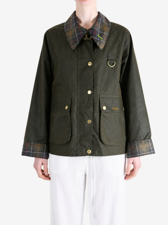 Green jacket, full body view