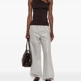 Brown top, full body view