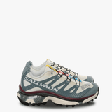 Blue sneakers, front view