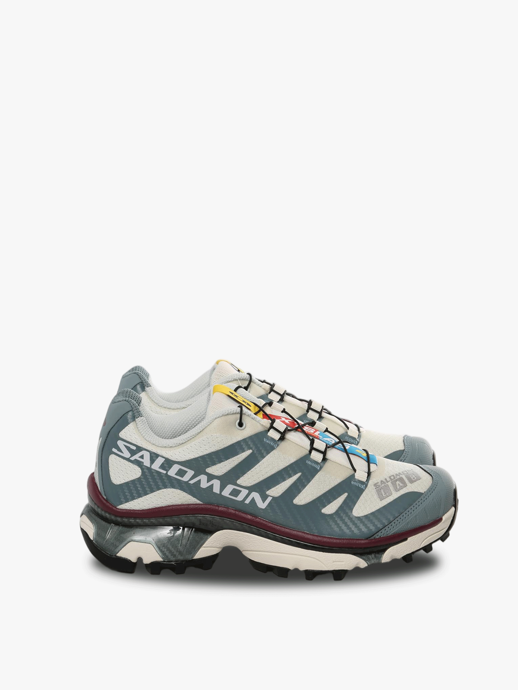 Blue sneakers, front view