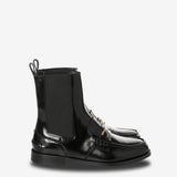 black boots, front view