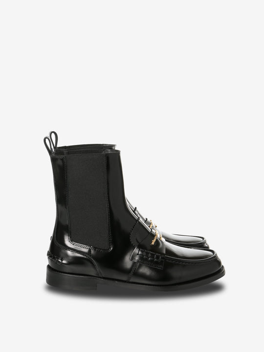 black boots, front view