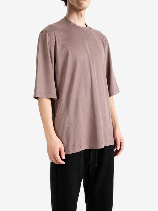 Brown t-shirt, full body view
