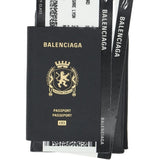 Close up of the black holder, showing texture of the calfskin fabric