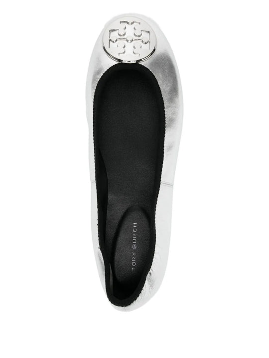 Grey sandals, top view