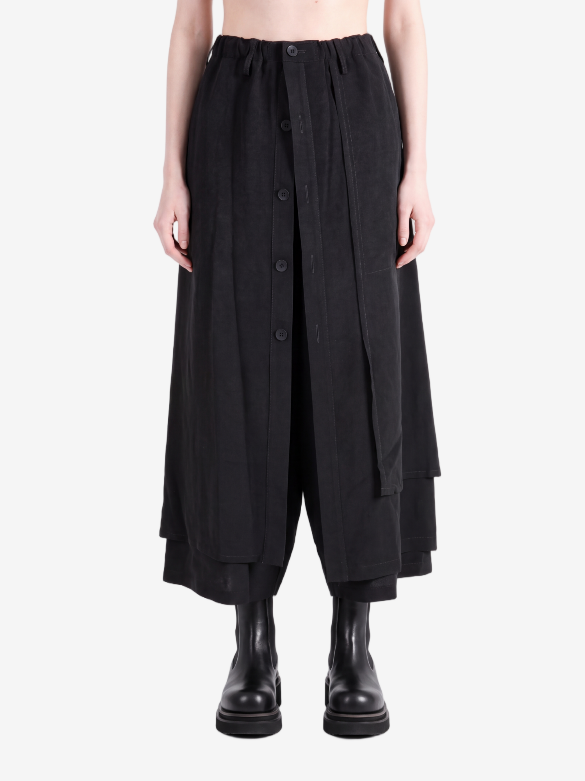 Black pants, full body view