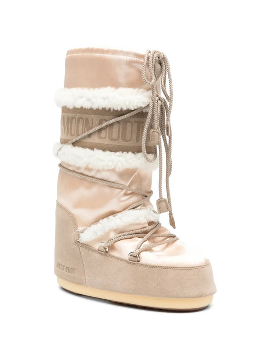 Tan boots, front view