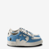 Blue sneakers, front view