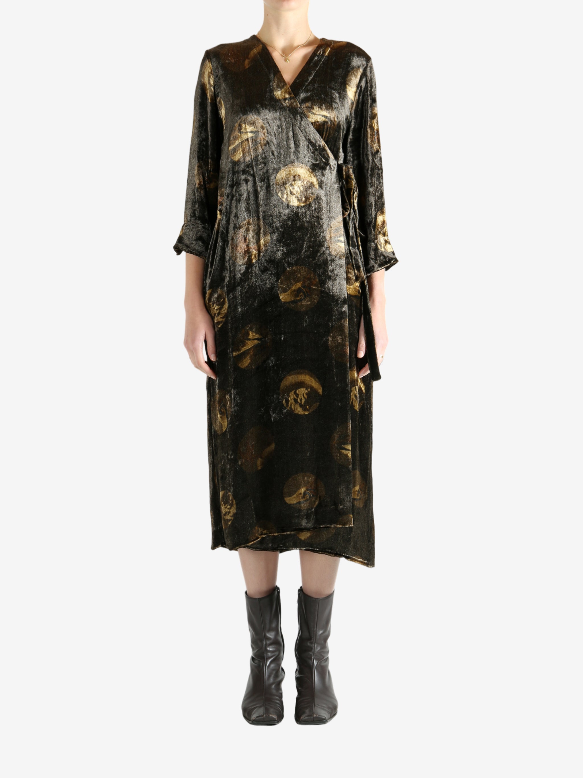 Brown dresses, full body view