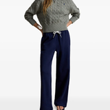 Grey knitwear, full body view