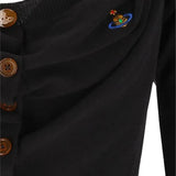 Close up of Black top, showing texture of the 100% polyester fabric