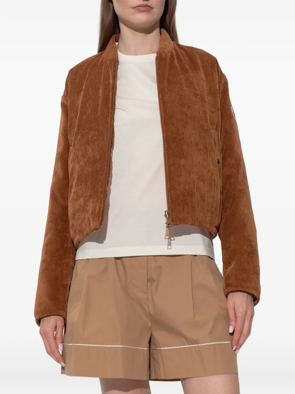 Brown jacket, full body view