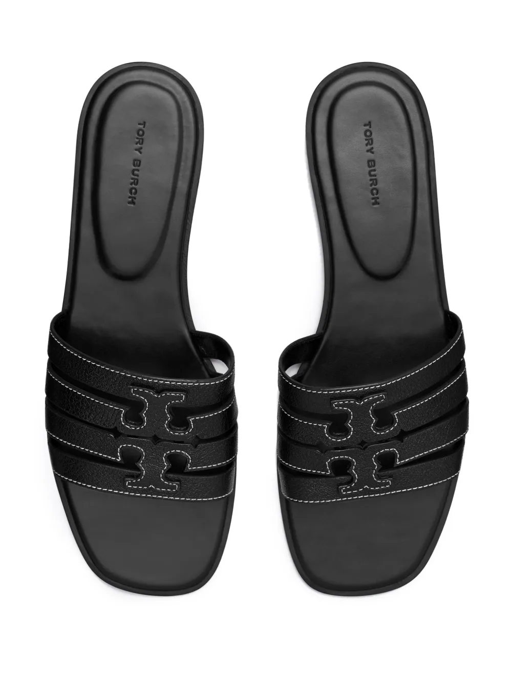 Black sandals,top view