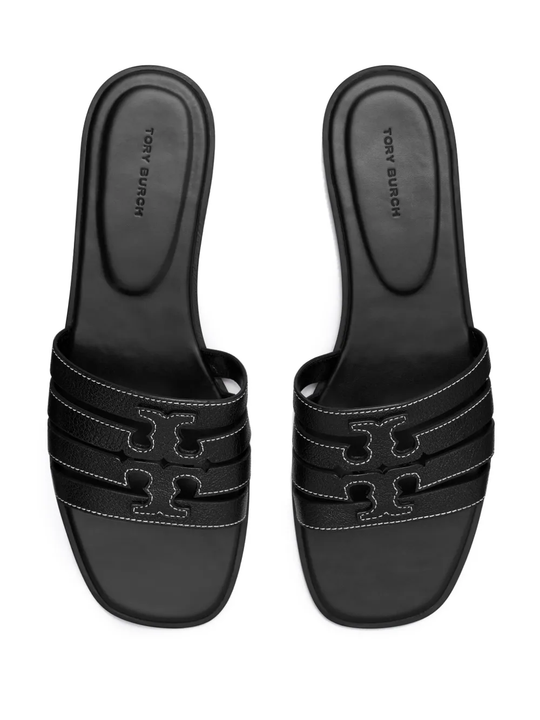Black sandals,top view