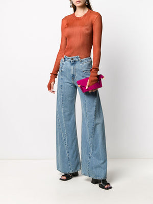 MAISON MARGIELA - Women Decortique Asymmetric Wide-Leg Jeans