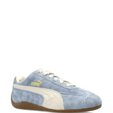 Blue sneaker, side view