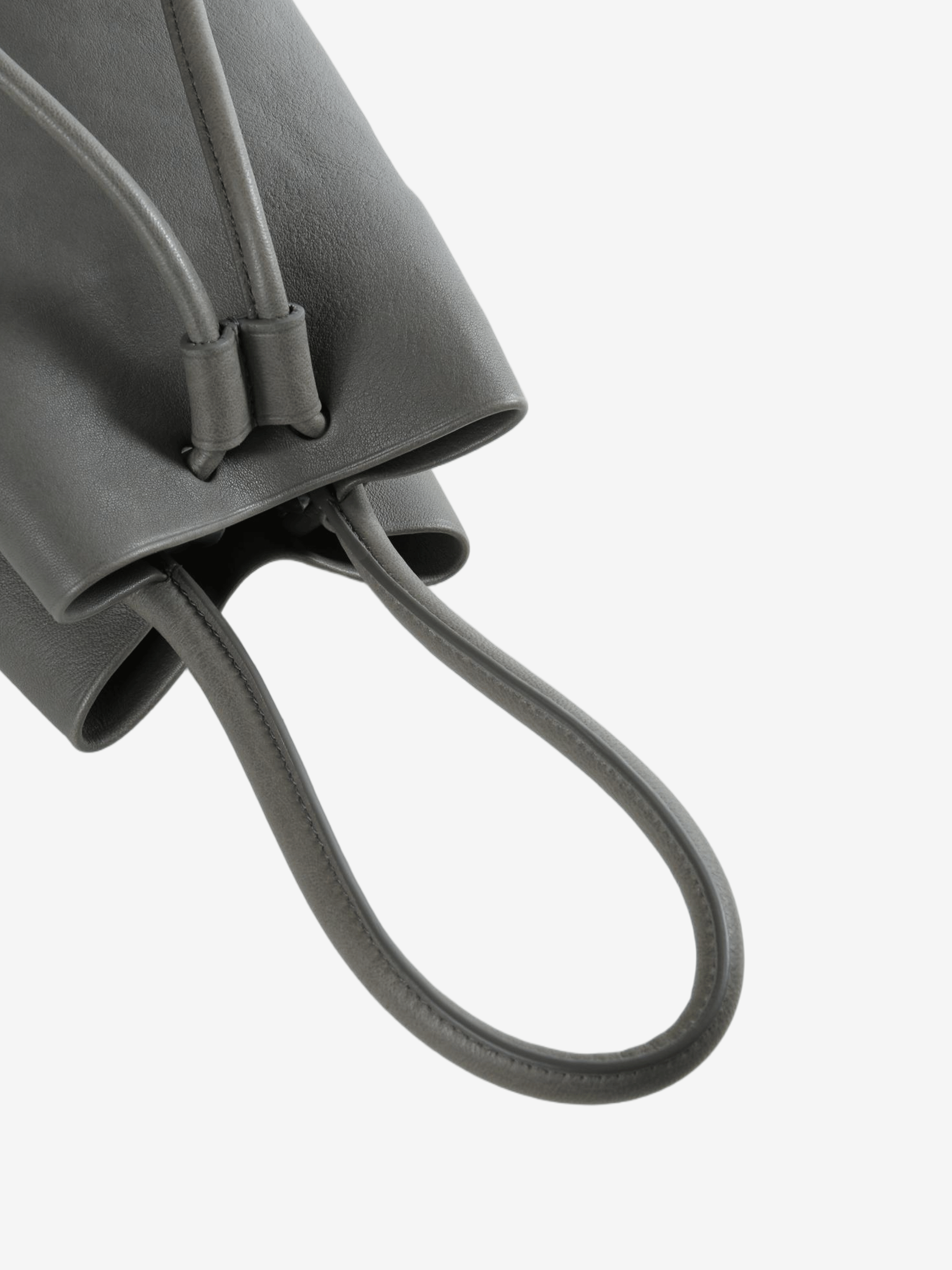 Close up of grey bags, showing texture of the fabric