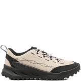 Tan sneakers, front view