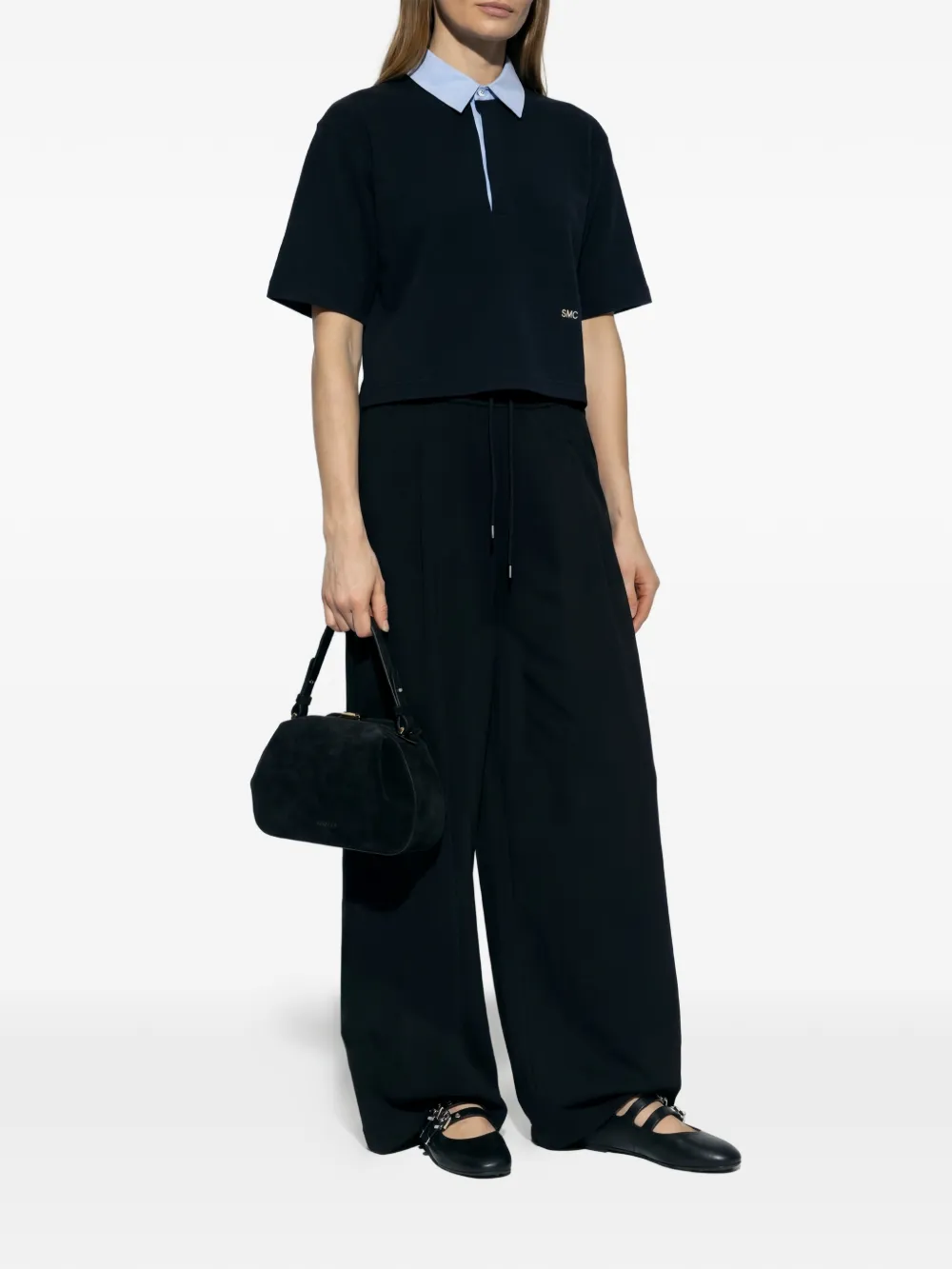 Black pants, full body view