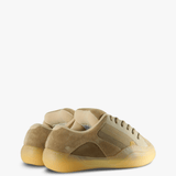 Tan shoes, side view
