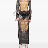 Black dress, full body view