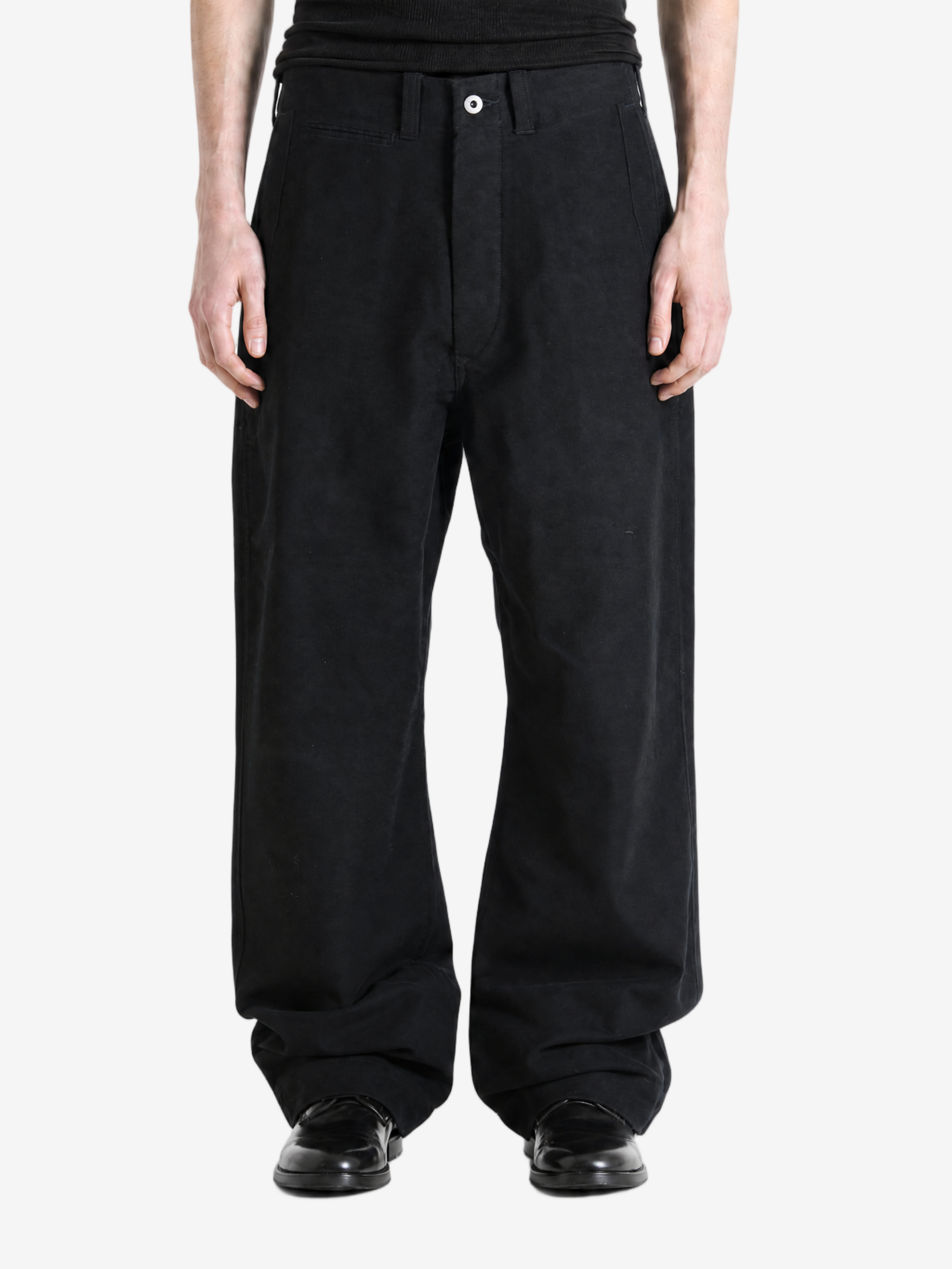 Black pants, full body view