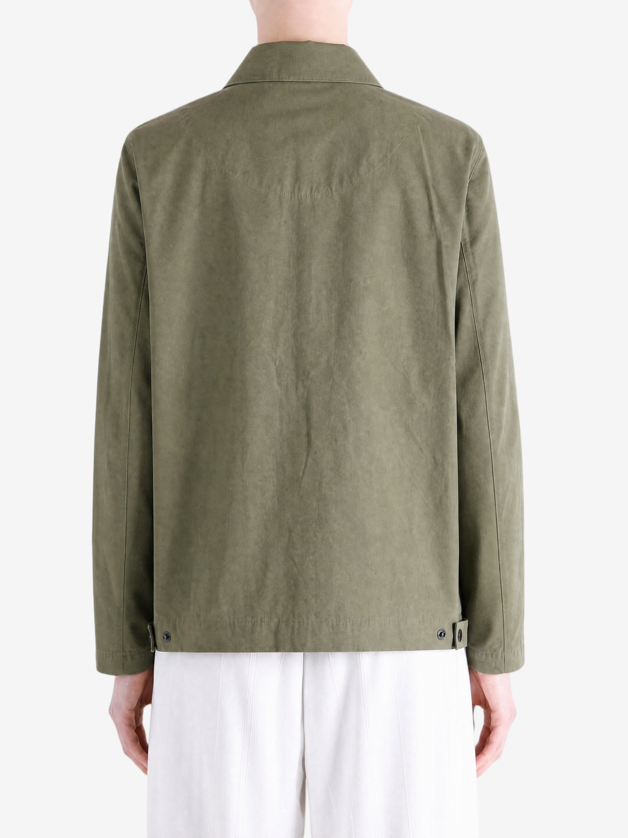 Green jacket, full body view