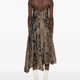 Brown dress, full body view
