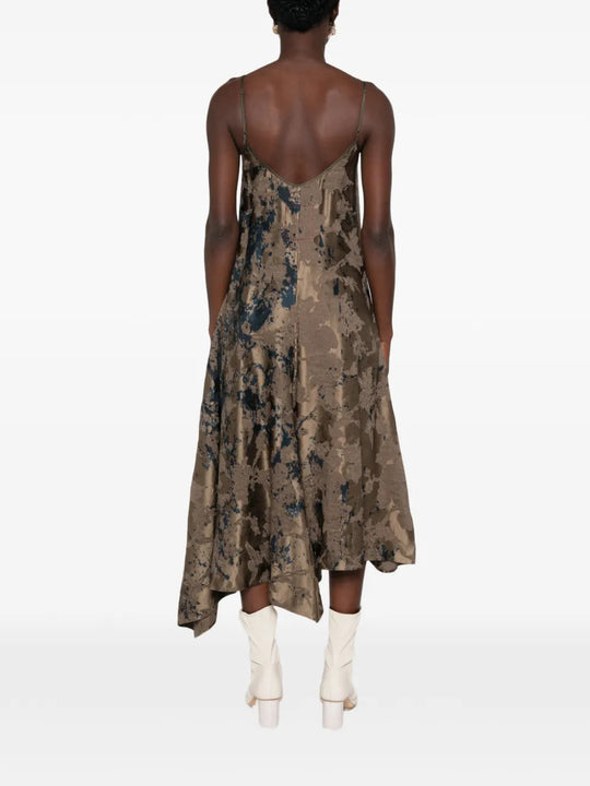 Brown dress, full body view