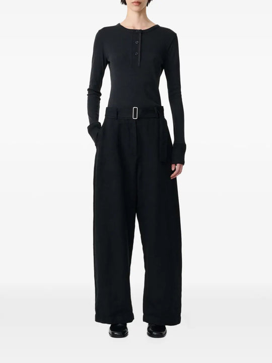 Black pants, full body view